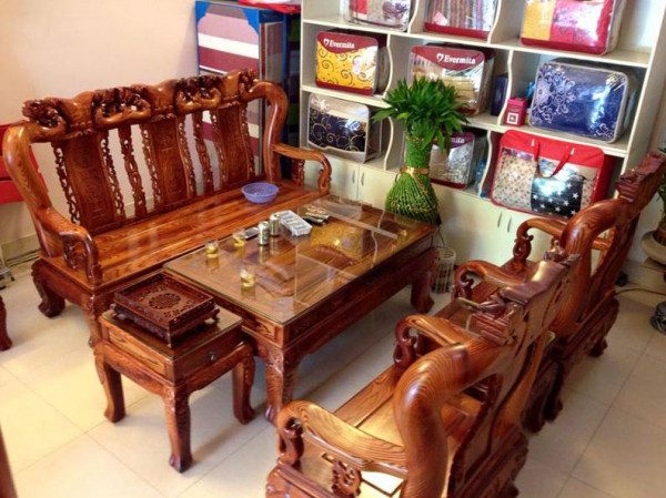 mẫu bàn ghế gỗ phòng khách hiện đại