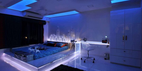 Cách trang trí phòng ngủ bằng đèn Led - Nội Thất Nhà Lee