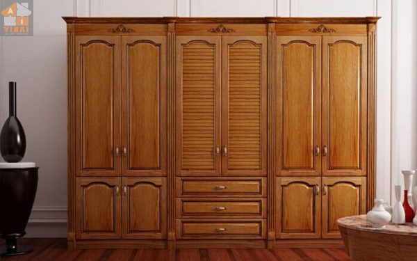 Tủ quần áo gỗ tự nhiên - Nội Thất Nhà Lee