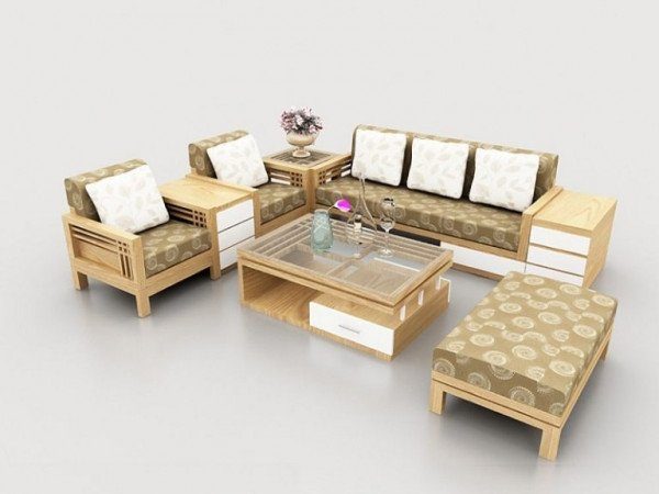 Sofa gỗ nệm