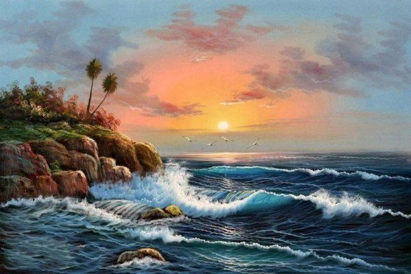 Vẽ tranh phong cảnh biển