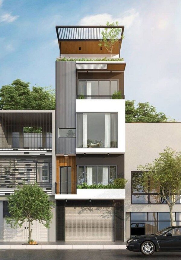 Mẫu thiết kế nhà 5 tầng theo phong cách Minimalism