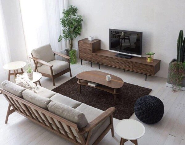 Mẫu bàn ghế gỗ phòng khách nhỏ xinh
