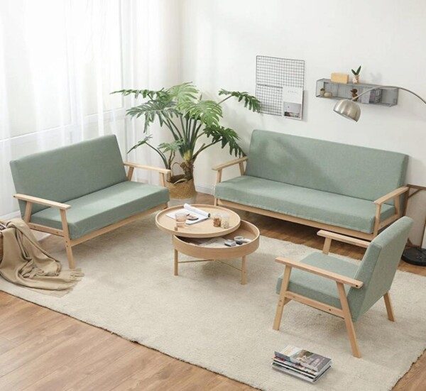 Mẫu bàn ghế gỗ phòng khách nhỏ xinh